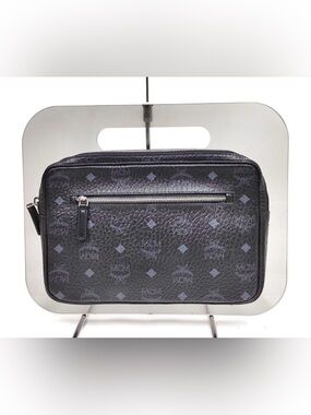 MCM Hand Bag Black PVC PHENOMENON COLLECTION